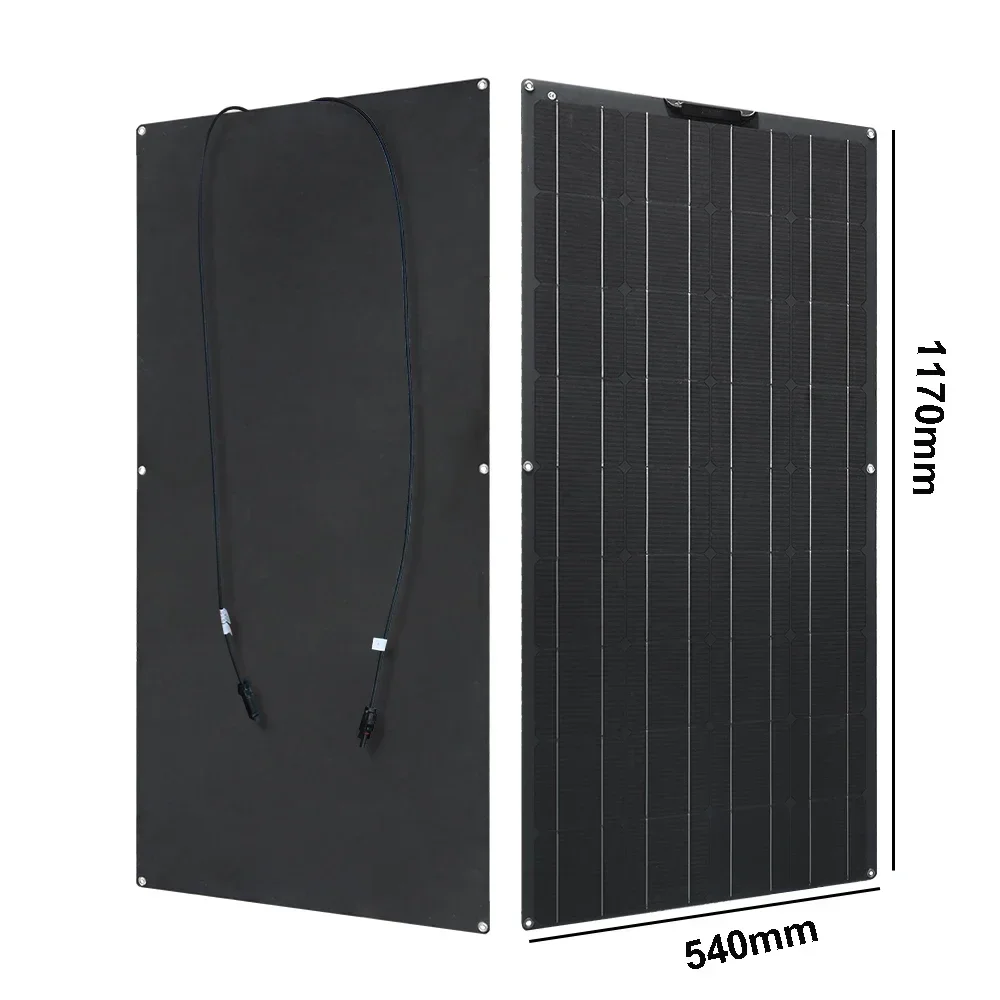 Flexible Photovoltaic System Kit, Solar Cell Battery Charger for Car, RV Boat Light, Camping, Home Camper, 12V, 300W, 1000W