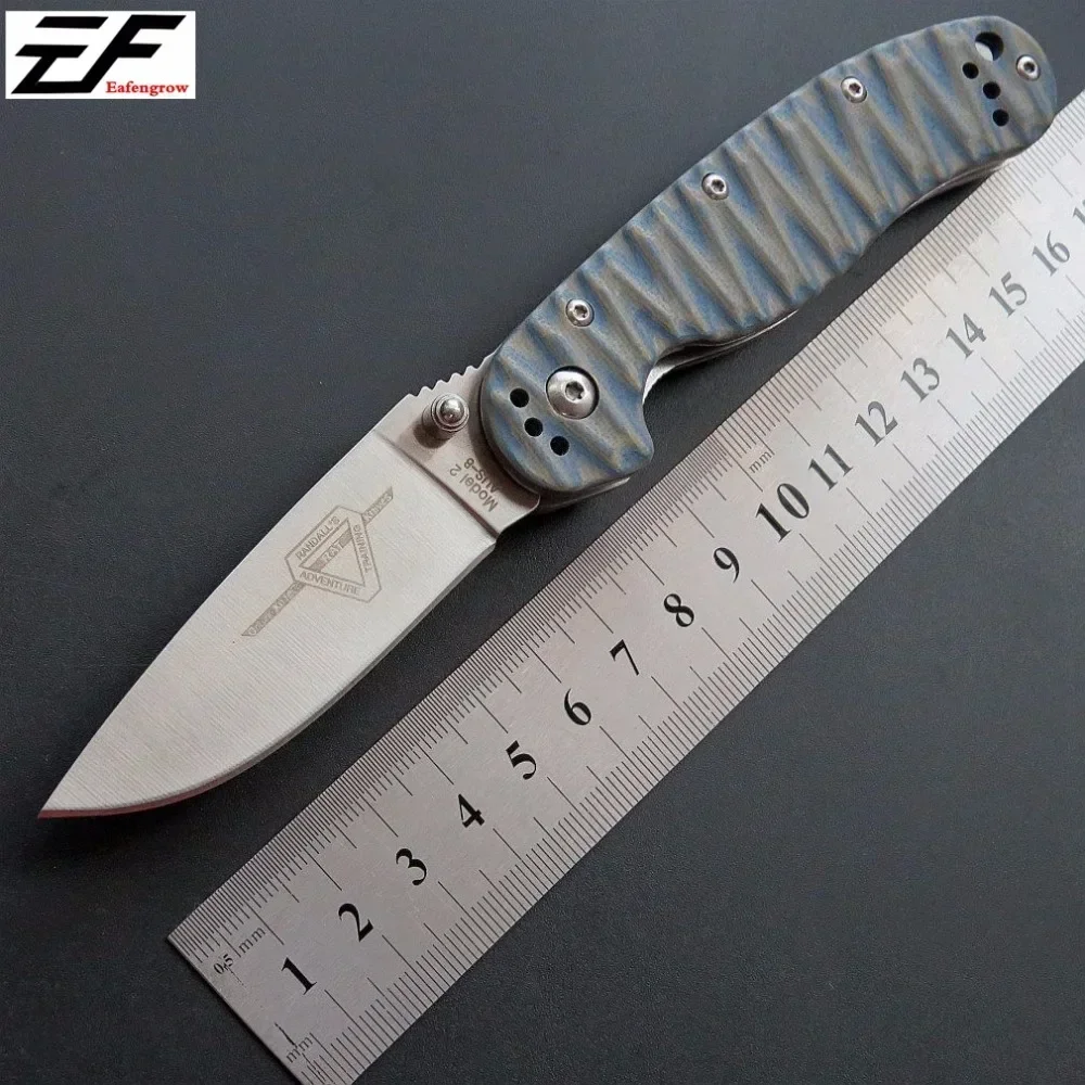 Eafengrow R2 Folding Knife With Sand Light Surface AUS-8 Blade G10 Handle Camping Outdoor Survival Pocket Knives for Outdoors