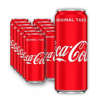 12x COCA-COLA soda can narrow 330 ml
