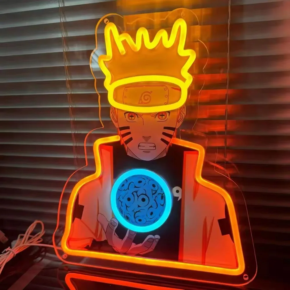 أنيمي ناروتو النيون تسجيل لديكور غرفة الألعاب LED ضوء النيون لغرفة النوم نادي مكتب حفلة جدار ديكور هدايا عيد ميلاد للبنين أطفال #2