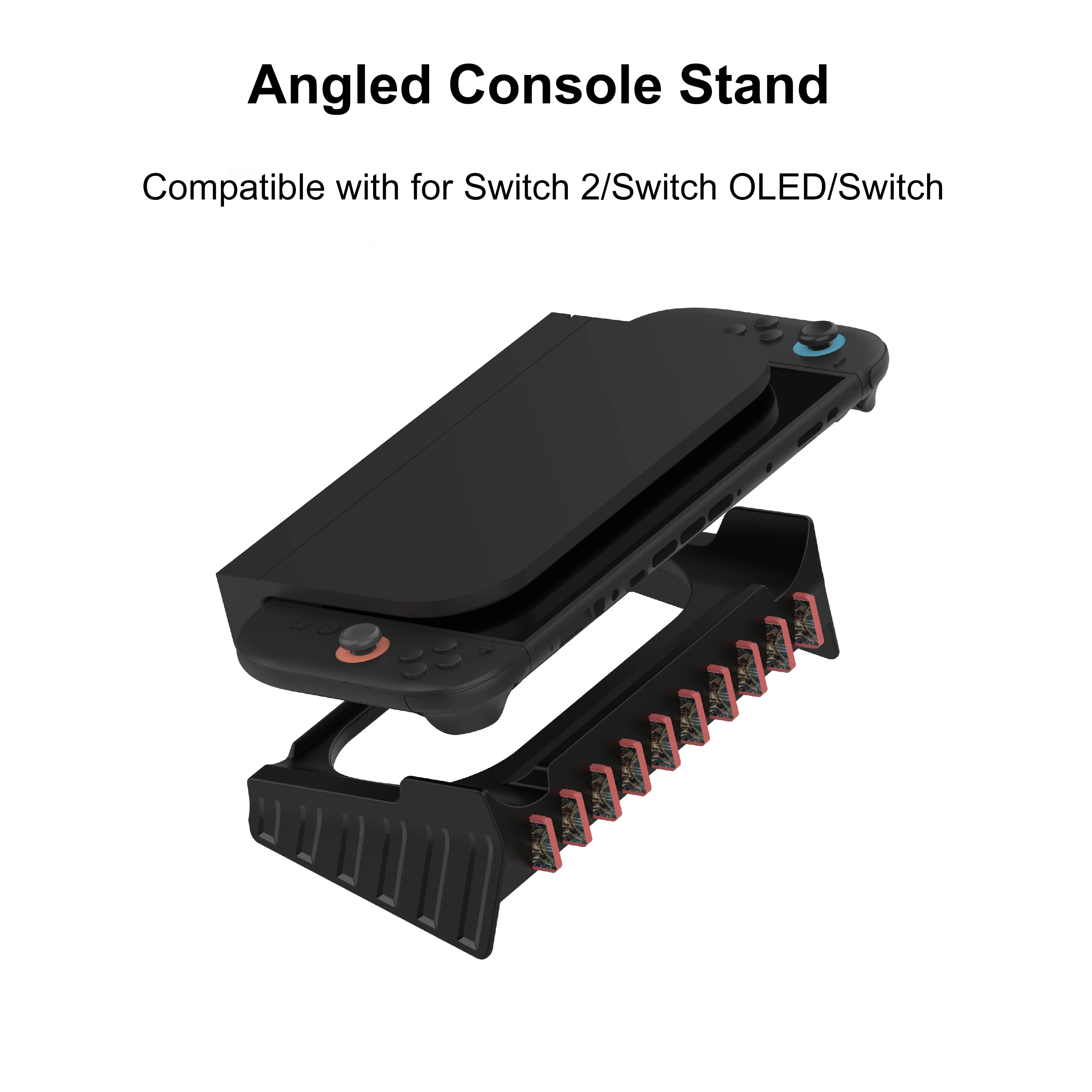 For Switch/switch 2/OLED Stand,for Switch 2 Flat Dock - Angled Stand for Small Cabinets