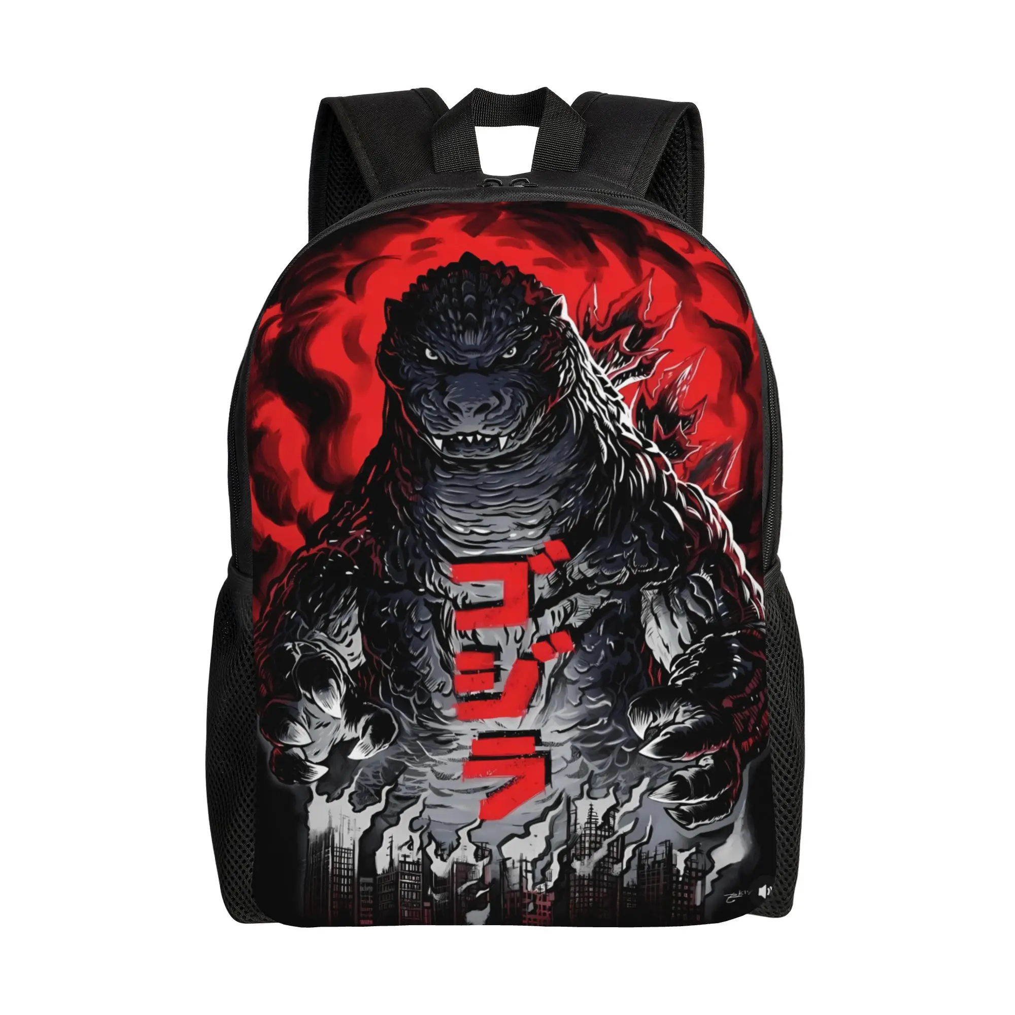 Godzillaed 3D Printed Backpack  Women Polyester Daily Backpacks Big Kawaii School Bags Rucksack