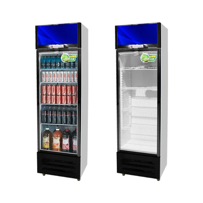 

#Supermarket Vertical Display Freezer With Single-temperature Glass Door 1-door Refrigeration Equipment Fridge