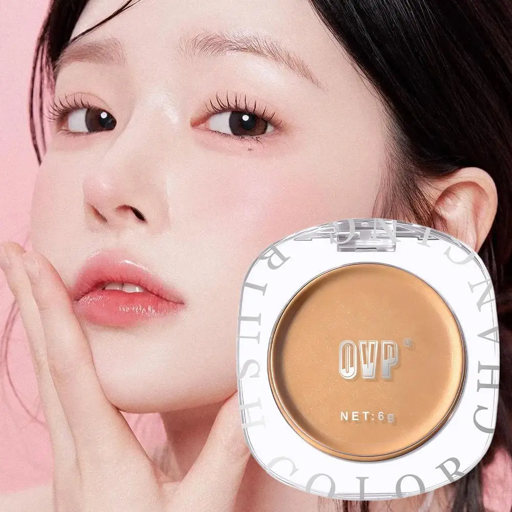 Blush multiuso che cambia colore, illuminante per il viso, trucco impermeabile, polvere per il trucco, cosmetici morbidi per il viso, blush per il contouring Z5O2