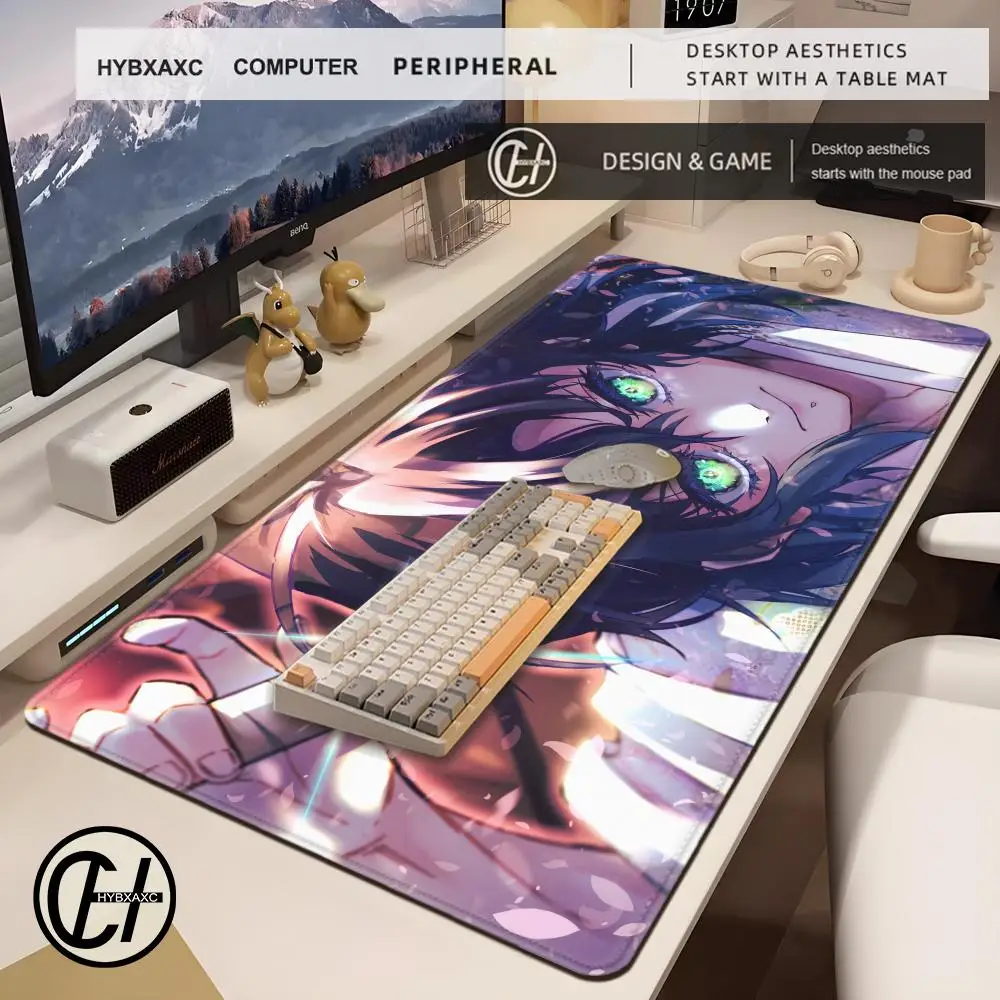 Anime Mouse Pad Demon Slayer Inosuke Gaming Laptops Keyboard Mat Deskmat Pc Accessories Desk Protector Gamer Carpet Playmat
