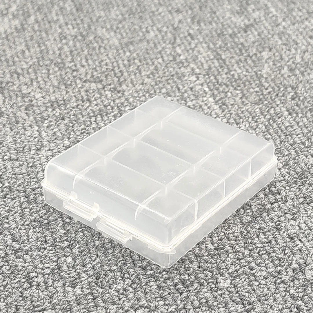 4 AA/AAA Battery Case AA Holder AA Battery Storage Box With Cover AA AAA Battery Box Container Bag Transparent