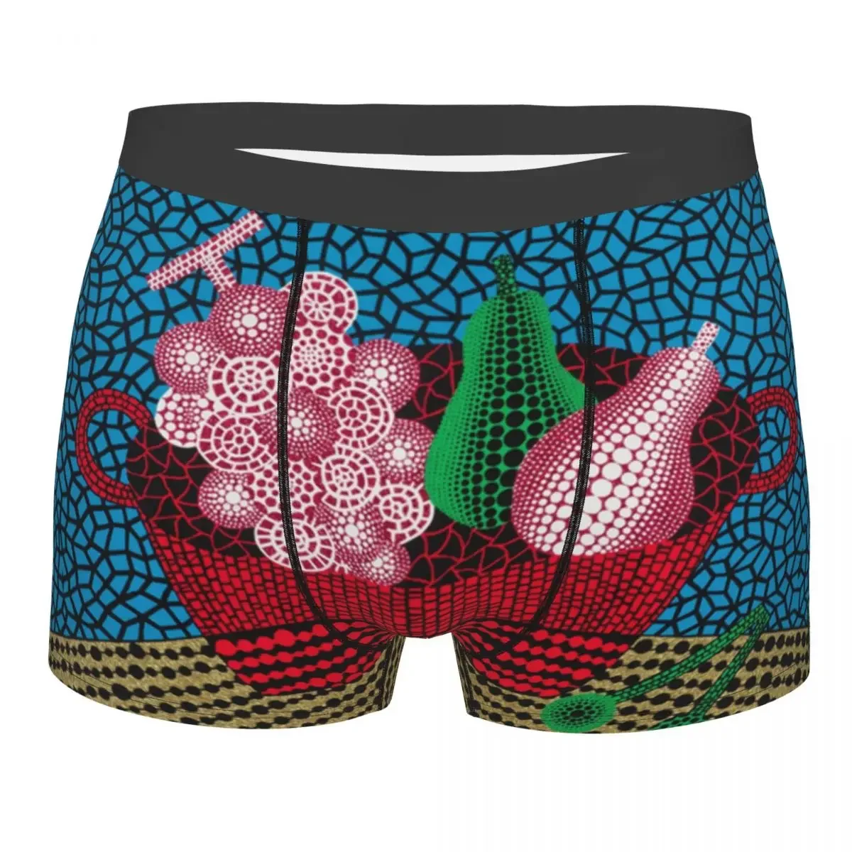 Male Fashion Yayoi Kusama Abstract Art Fruits Underwear Boxer Briefs Breathable Shorts Panties Underpants