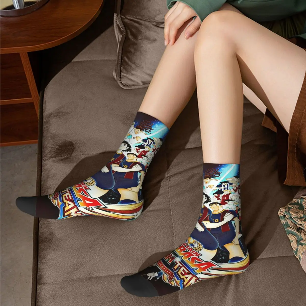جميع المواسم طاقم جوارب اليابان كرة القدم مانغا الكابتن تسوباسا الجوارب عارضة الجوارب الطويلة اكسسوارات للرجال النساء الحاضر #3