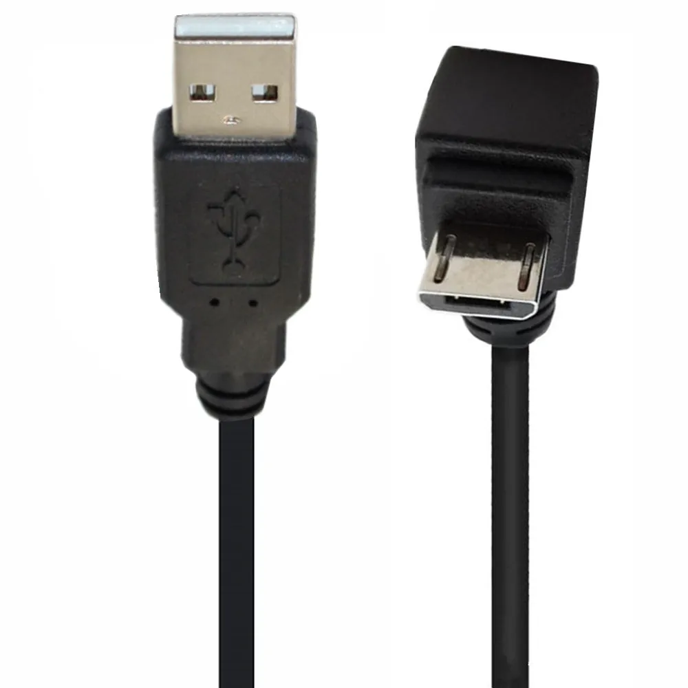 Kabel USB 2.0 typu A męski na Micro USB pod kątem prostym Kabel Micro do ładowania danych i tabletu 0,25 m 1,5 m