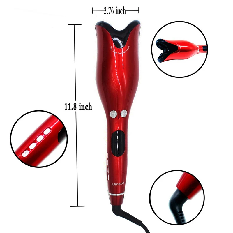 Pulsante arricciacapelli Multi-automatico ferro arricciacapelli ioni negativi ceramica onda rotante rullo magico per capelli Spin Wand strumento per