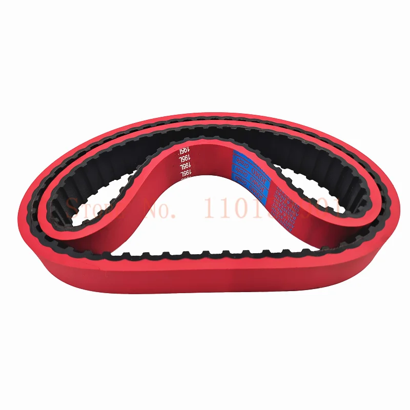 2pcs L belt 210L 285L Red Rubber Coating Tooth Pitch 9.525 Traction Synchronous Belt Packaging Machine Film Pulling 210L