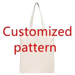 Customized pattern black and white bag