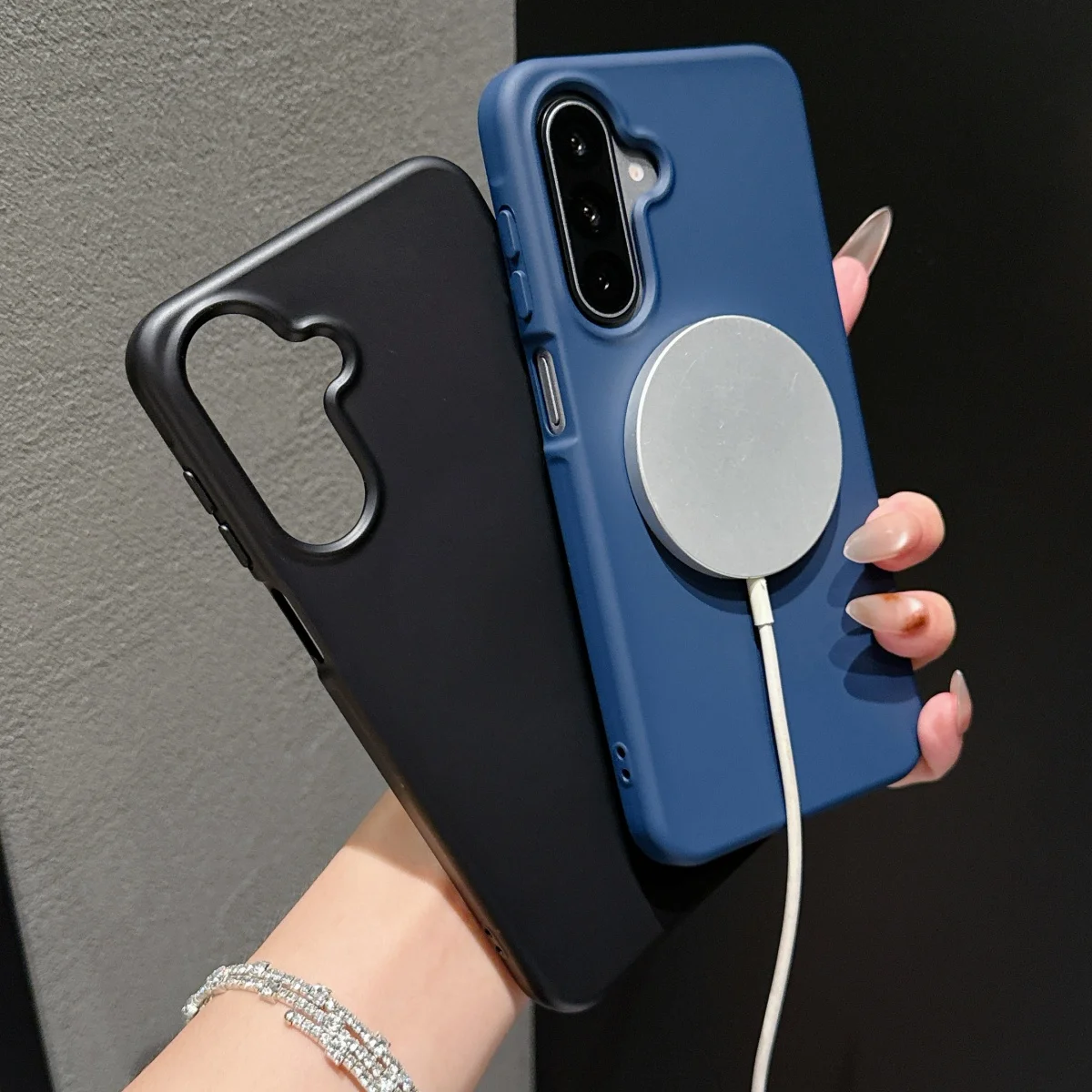 Liquid Silicone For Magsafe Magnetic Charge Case For Samsung S26 Plus S25 Edge S24 FE Ultra A57 A37 A17 A56 A16 Matte Soft Cover - view 5