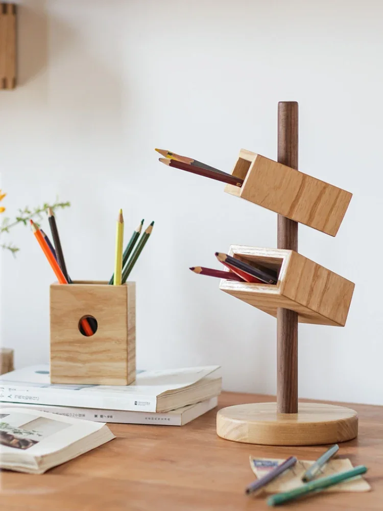 oblique pen holder, multi-functional pen holder, creative office, desktop decoration, study stationery, personalized storage