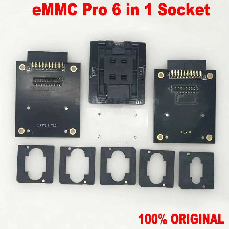 2024 NEW eMMC Socket Emmc Pro 6 IN 1 (eMMC221.254.162.186.153.169) Socket Adapter, For Z3x Easy Jtag Plus Box/ UFi Box