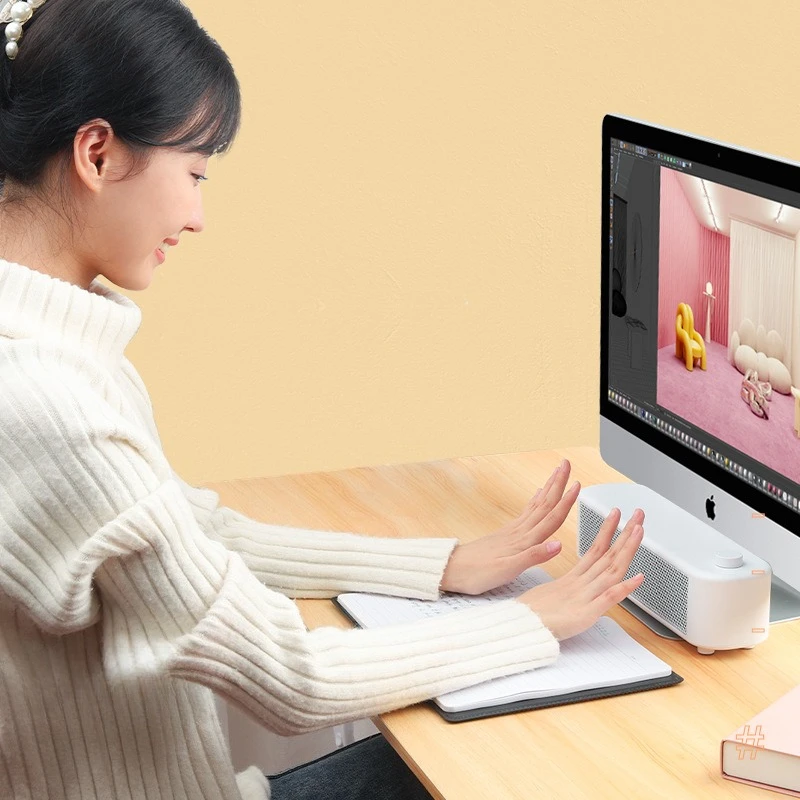 

Портативный электрический обогреватель, настольный теплый вентилятор для спальни или офиса, быстрый нагрев PTC, бесшумная работа, энергосберегающий дизайн