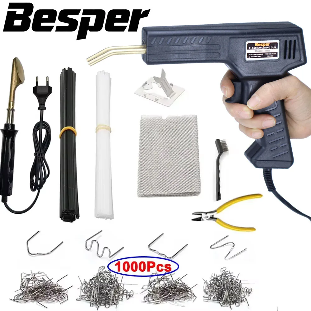 50W Plastic Lasser 1000-200PCS Hot Nietmachine Plastic Reparatieset, Plastic Bumper Soldeerbout 2-in-1 Voor Auto Bumper Crack Reparatie