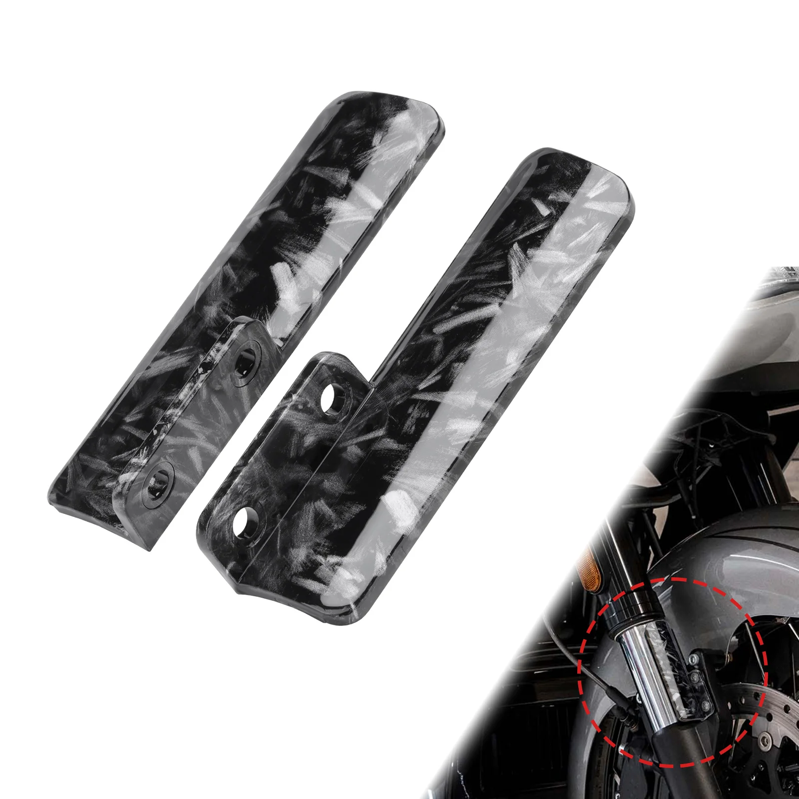 

Motorcycle Front Fork Guard Lower Dust Protection Cover Kits for Harley CVO Road Glide FLTRXSE, ST FLTRXSTSE, Upgrade 2023-2025