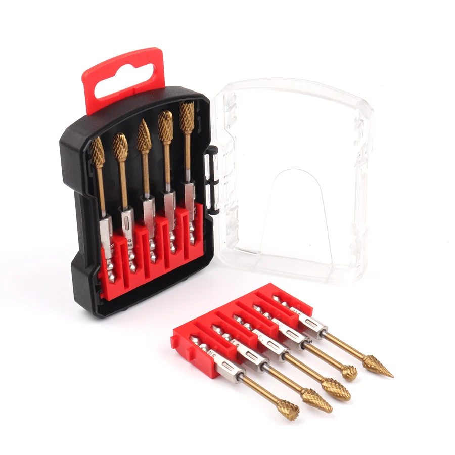 مجموعة مبرد دوارة من سبائك الأخدود المزدوج 10 قطع، مناسبة لرؤوس طحن توسيع البلاستيك والخشب والألومنيوم