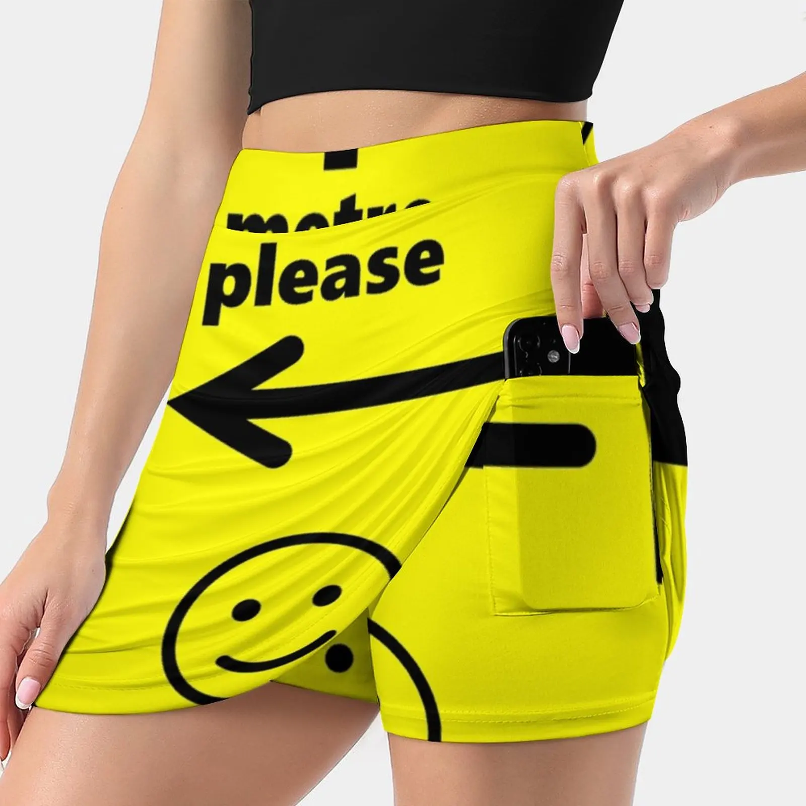 Safety First For Cyclists ( Europe ) Women Mini Skirt Two Layers With Pocket Skirts Sport Fitness Running Skorts Bike Cycling