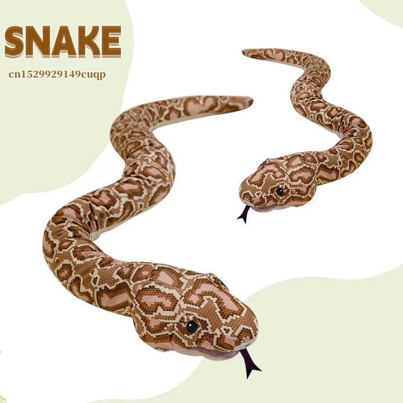 Fantoche de mão de boneca Python Plush, brinquedo realista Snake, algodão macio recheado, decoração de alta qualidade, 170 cm