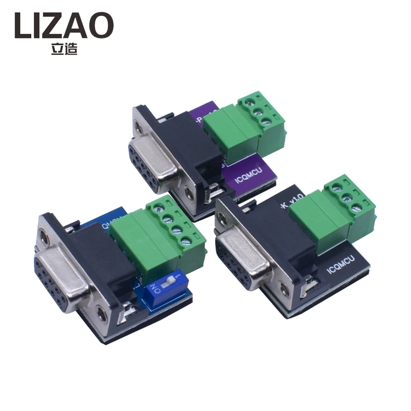 LIZAO DB9 Female to LIN Adapter Board with 120Ω Terminal Resistor for PCAN USB-CAN Converter Wiring Terminals