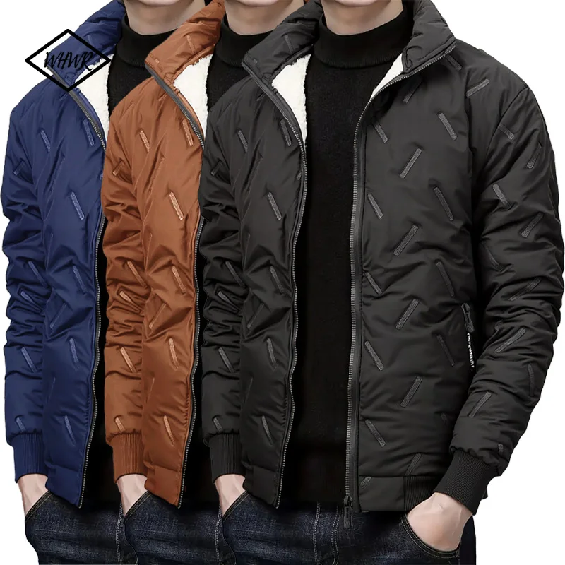 

New Men's Windproof Jackets Coats Water-Resistant Casual Zipper Hight Weight Athletic Outdoor Fleece Warm Thicken Streetwear