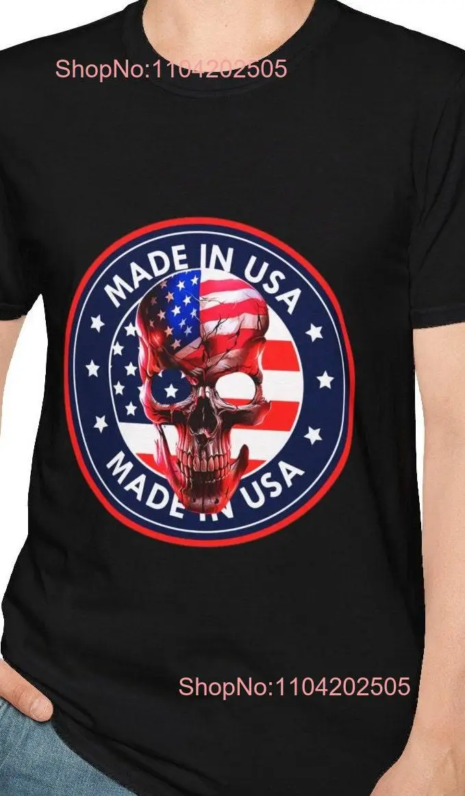 Softstyle T Shirt patriotic skull usa DTG printed with unique design Original attractive printing technique gifts