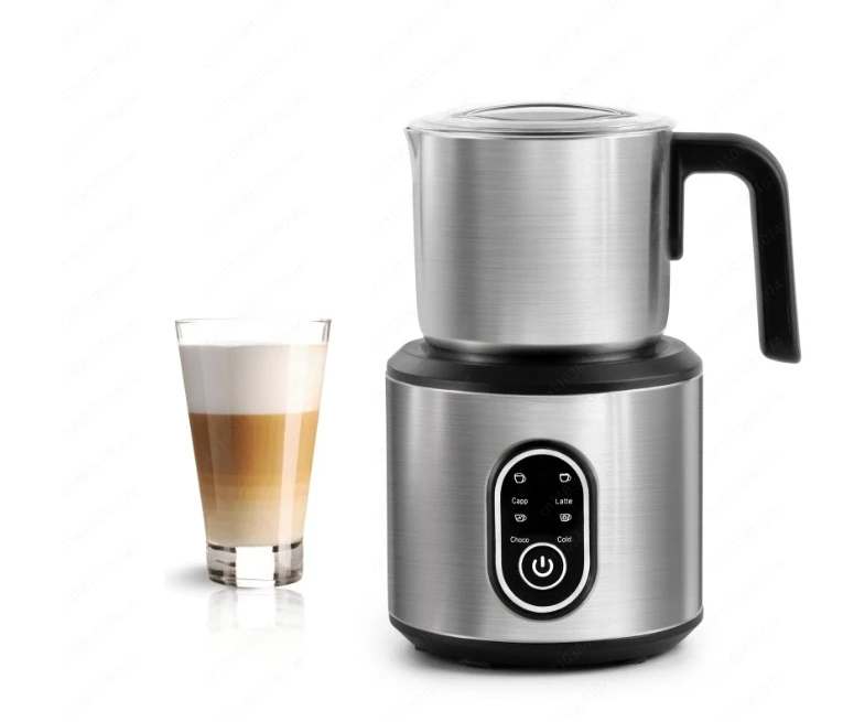 

4-in-1 Automatic Milk Frother Electric Instant Magic Froth 350ml Stainless Steel Pitcher Dishwasher Safe Hot and Cold