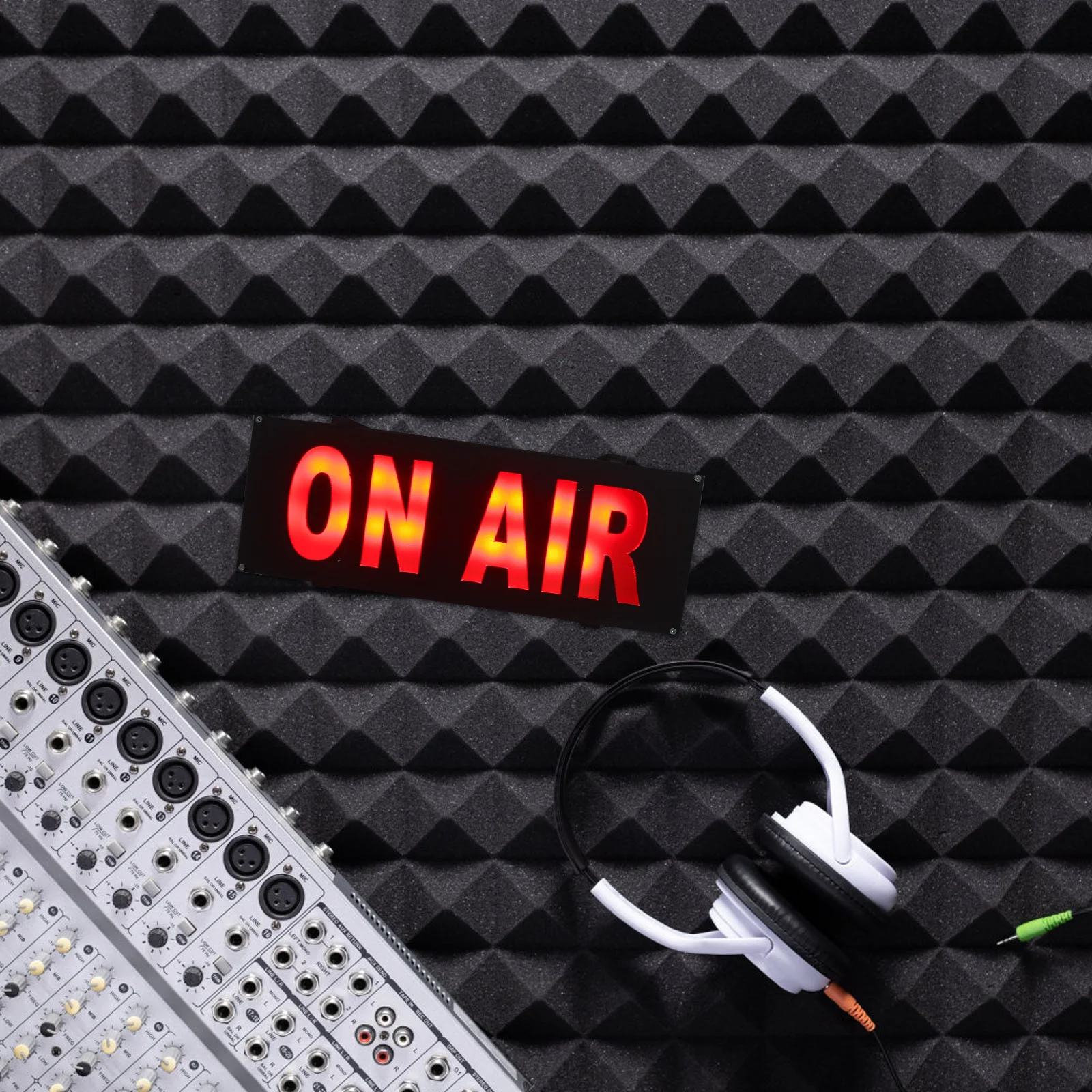 ضوء لافتة حائط LED أنيق على الهواء - مؤشر تسجيل مضيء لمتجر المكتب بتصميم حديث وبسيط