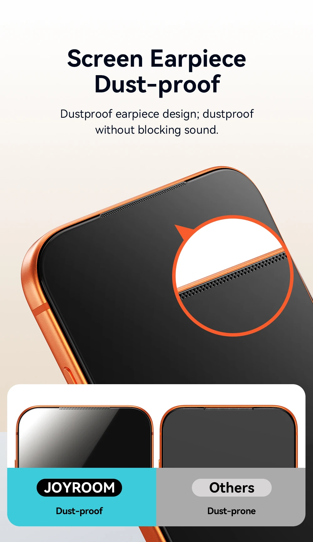 Joyroom 3/2/1 Stück Glas für iPhone 18 17 ProMax Displayschutzfolie Vollbild Staubfreies HD Panzerglas für iPhone 17 16 Pro Max – Detail 12