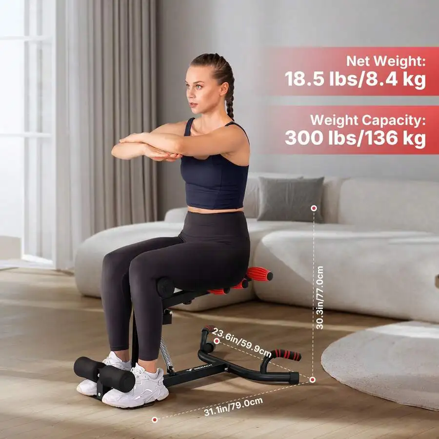 Deep Squat Machine For Women, Ab Machine, Adjustable Glutes Trainer Machine, Core & Leg Exercise, Push Up Workout Equipment At Home Gym