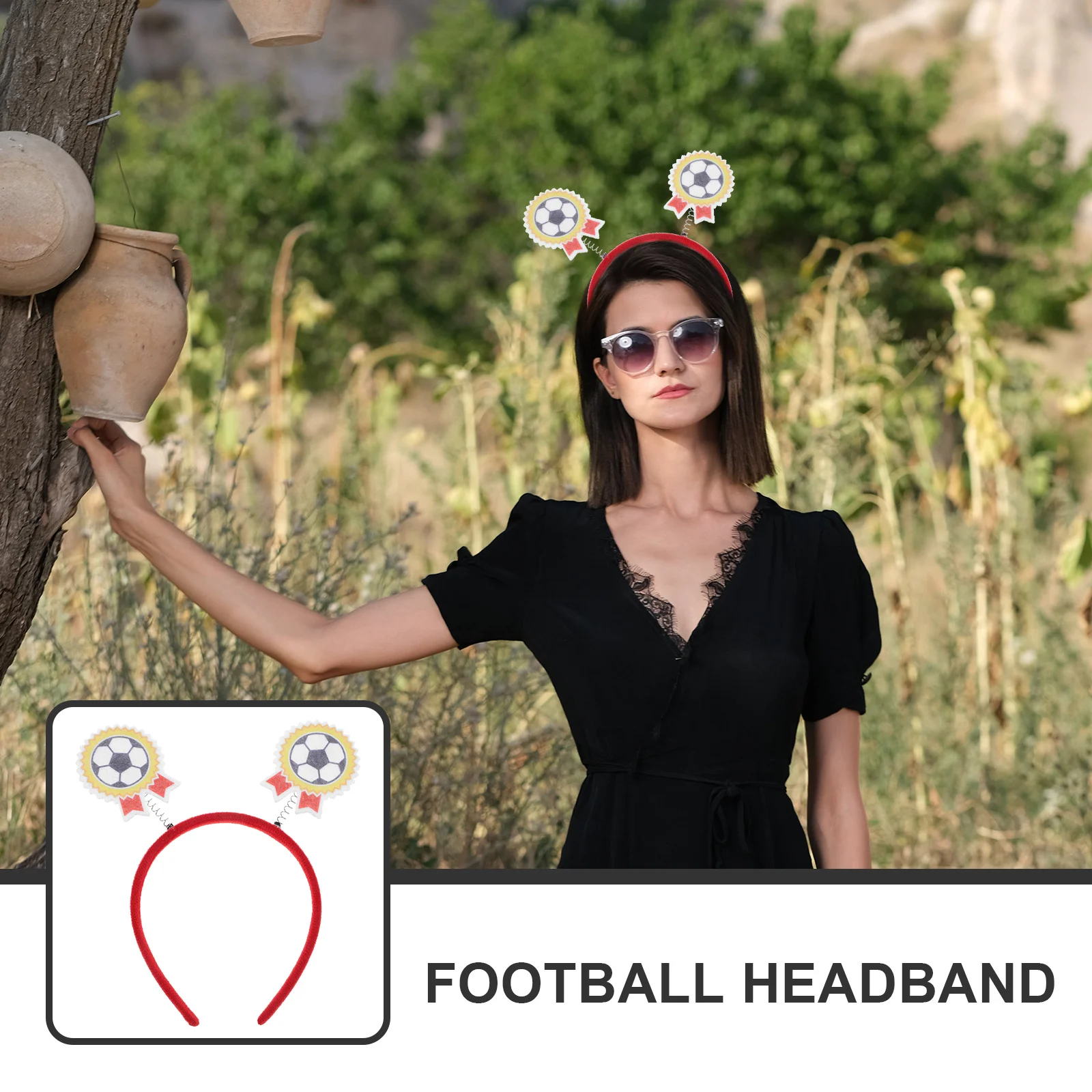 

Football Headband Unique Pattern Comfortable Fit Party Headband Football Fans Cheer Hairband Soccer Party Accessories