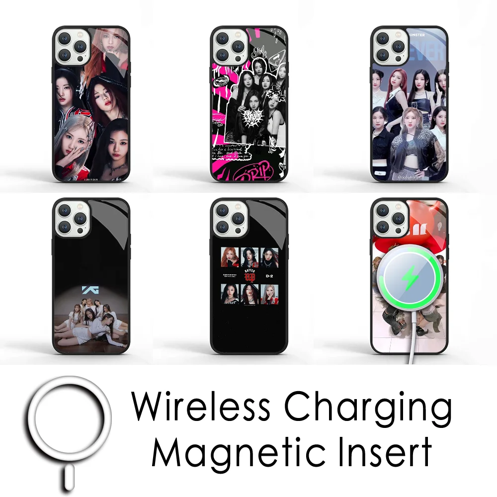 

Kpop BABYMONSTER Phone Case For IPhone 16 15 Pro Max Case 14 Plus 13 12 11 Magesafe Magnetic Wireless Charge Cover