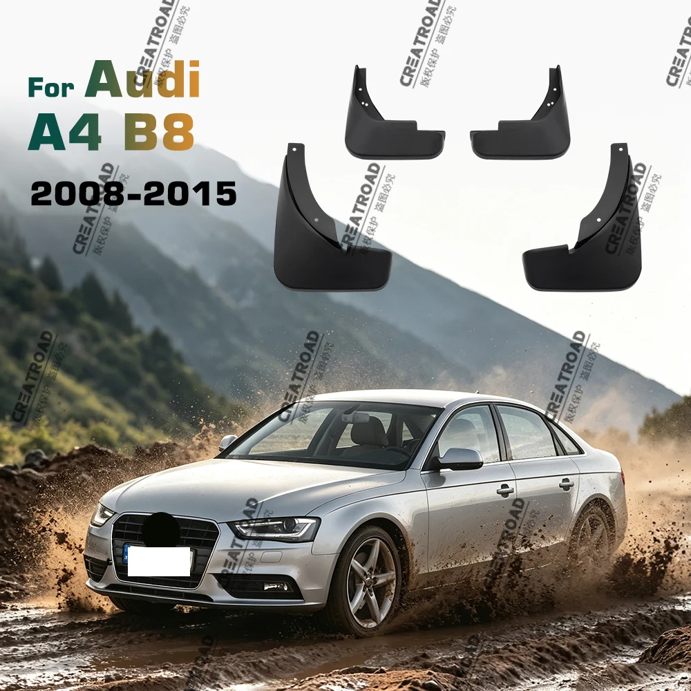 FÜR Audi A4 B8 2008 2009 2010 2011 2012 2013 2014 2015 Schmutzfänger Spritzschutz Auto Schmutzfänger 4 Stück Kotflügel Zubehör