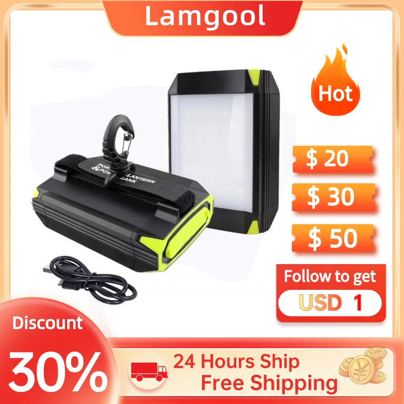 

Outdoor multifunctional LED camping flashlight rechargeable tent light portable emergency power supply camping supplies