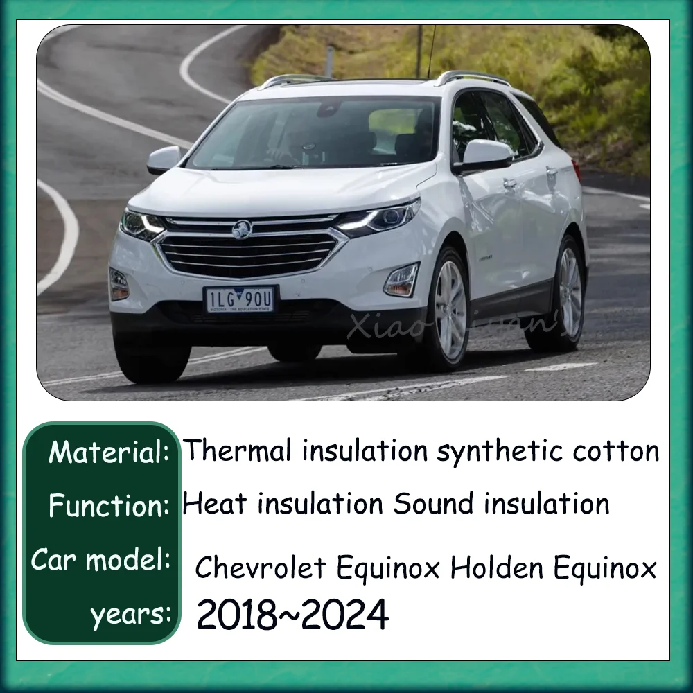 For Chevrolet Equinox Holden Equinox MK3 2018~2024 2019 Car Engine Sound Heat Insulation Cotton Pad Soundproof Mats Accessories view 2
