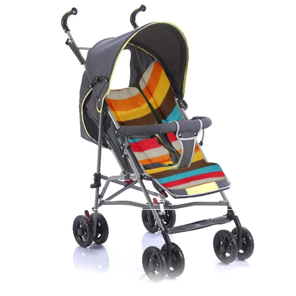 Cuscino per carrozzina per bambini Modello arcobaleno Cuscino per passeggino traspirante impermeabile Cuscino per passeggino Fodera in cotone leggero in tessuto Oxford