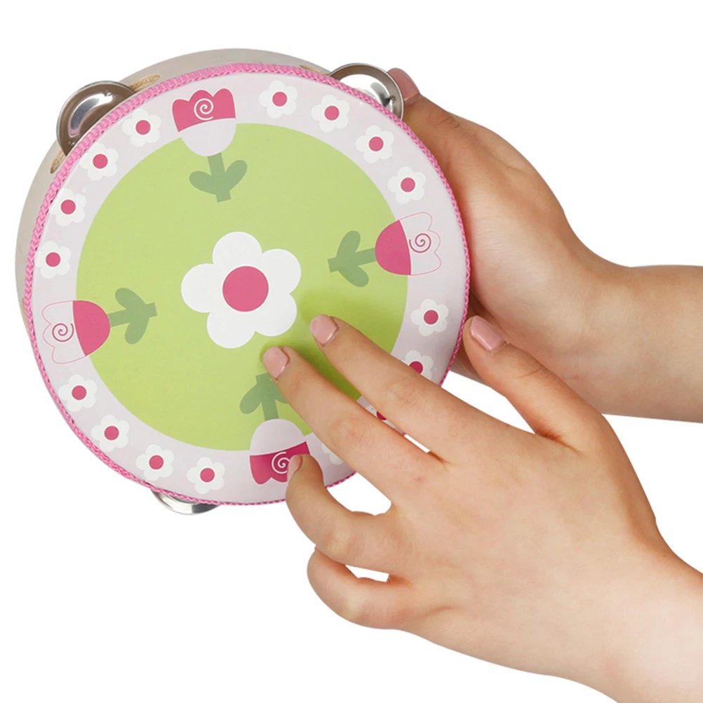 

Flower Tambourine Hand Drum Toy Knocking Instrument Toys Kids Plastic Instruments Child Musical