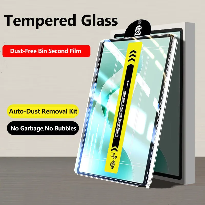 Screen Protector For Samsung Galaxy Tab A9 8.7 S10 Plus S10+ 12.4 S9 FE Plus S7 S8 11 No Dust Tempered Glass Easy Install