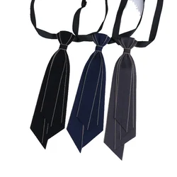 Hand made Black Ribbon Bow Tie for Women Fashion College Shirt Blouse Bowknot School student Shirt Business Clothing Accessories