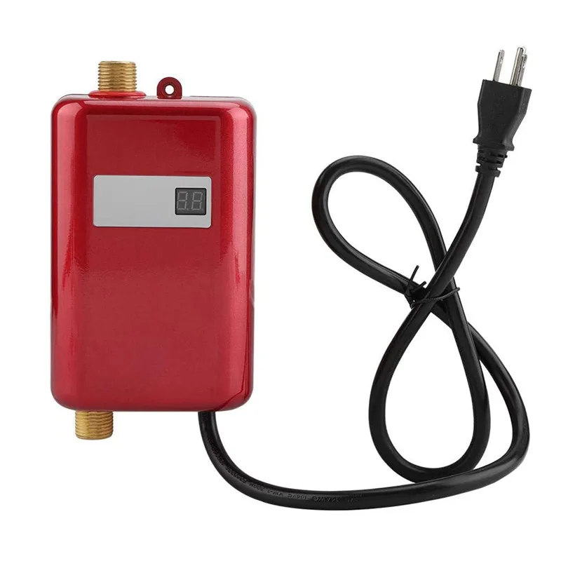 Electric Water Heater, 3800W Mini Instantaneous, Durable, Elegant, Stylish, Suitable for Washing in Bathrooms and Kitchens