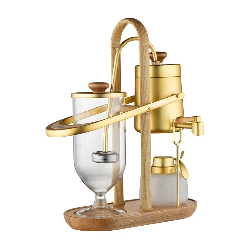 

Luxury Stainless Steel Gold Silver Black Syphon Espresso Belgium Royal Balancing Vacuum Coffee Maker Machine