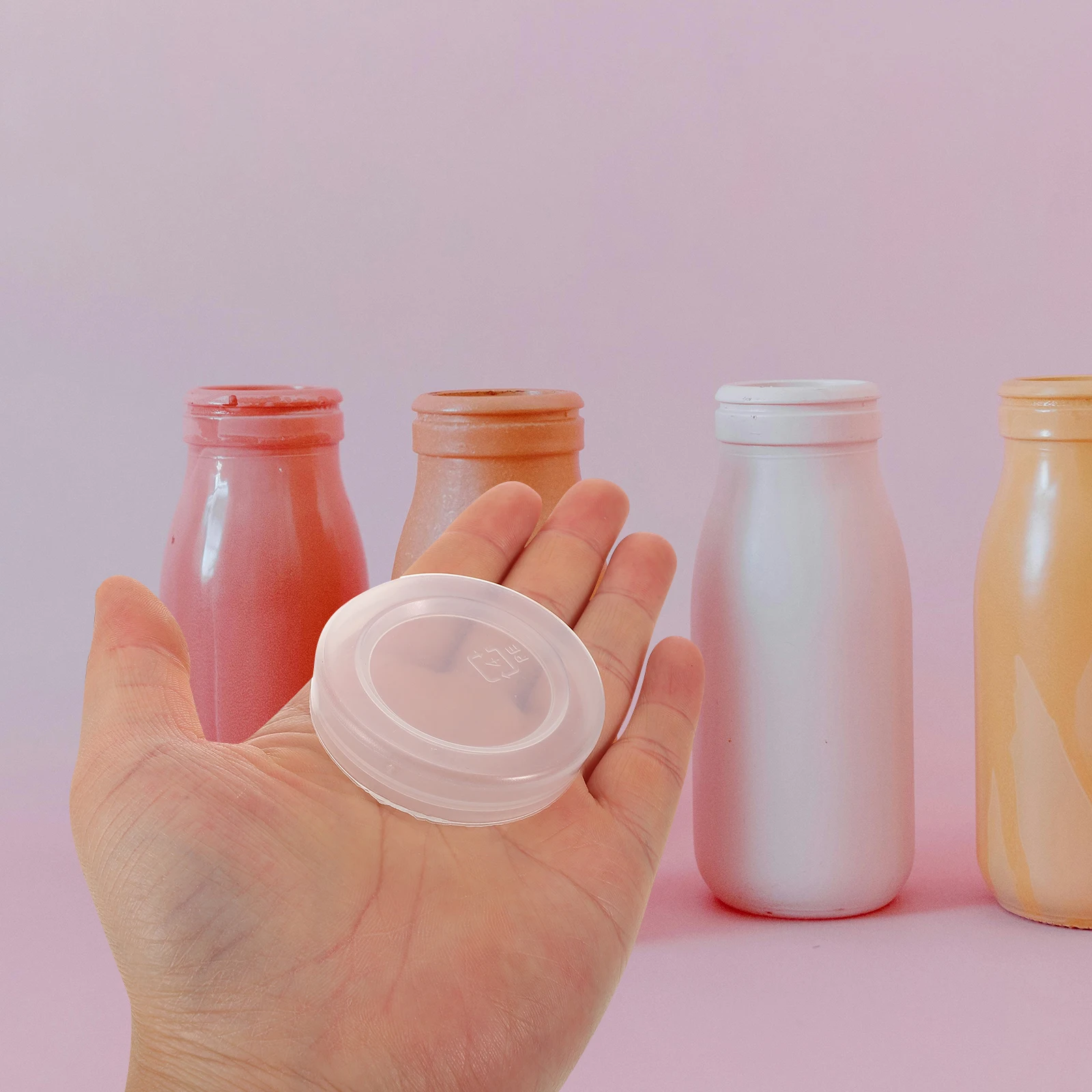 

30Pcs Replacement Lids for Bottles Leak Proof Reusable Plastic Caps Suitable Milk Glass Jar Seal Cover Home Use