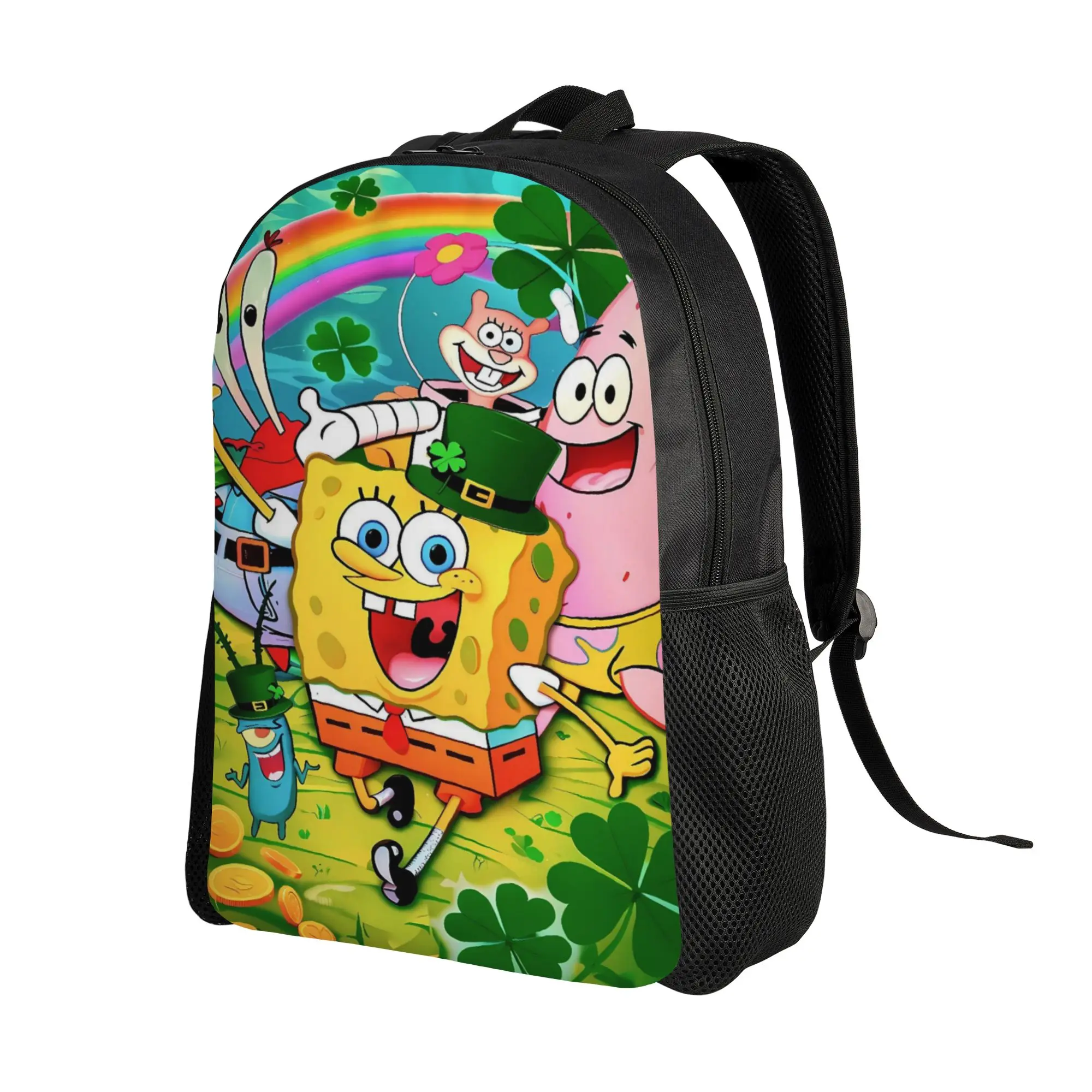 S-SpongeBobed Outdoor Bikini Bottom Scene Backpack  Workout Backpacks Female Fashion School Bags Custom Print Rucksack