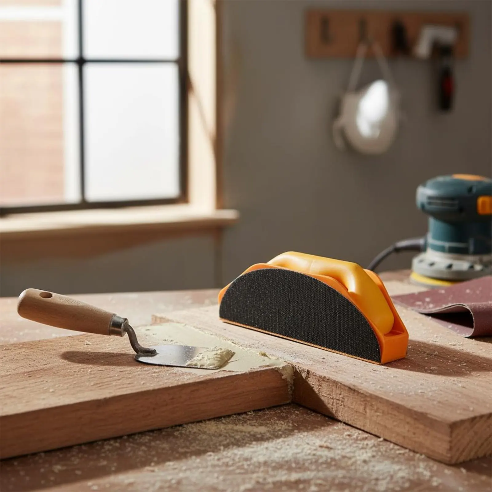 

Corner Sanding Block Half-Round Shape Curved Sanding Holder Sandpaper Holder Long-Lasting Hand Tool Ergonomic Handle