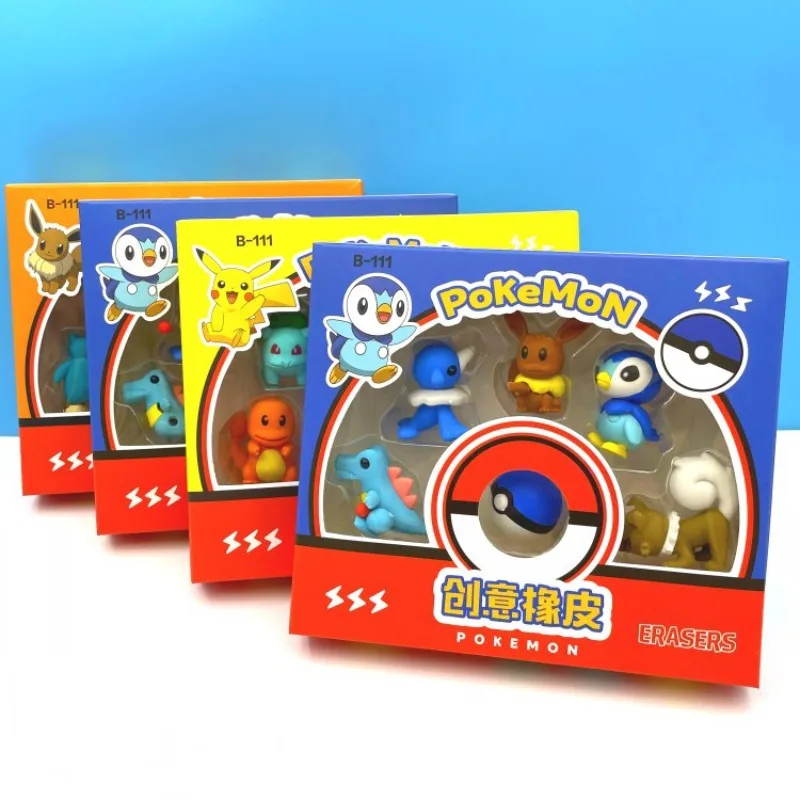 

Creativity Pokemon Pikachu 3D Eraser Cute Cartoon Charmander Eevee Detachable Non Marking Eraser Stationery Toys Child Gifts