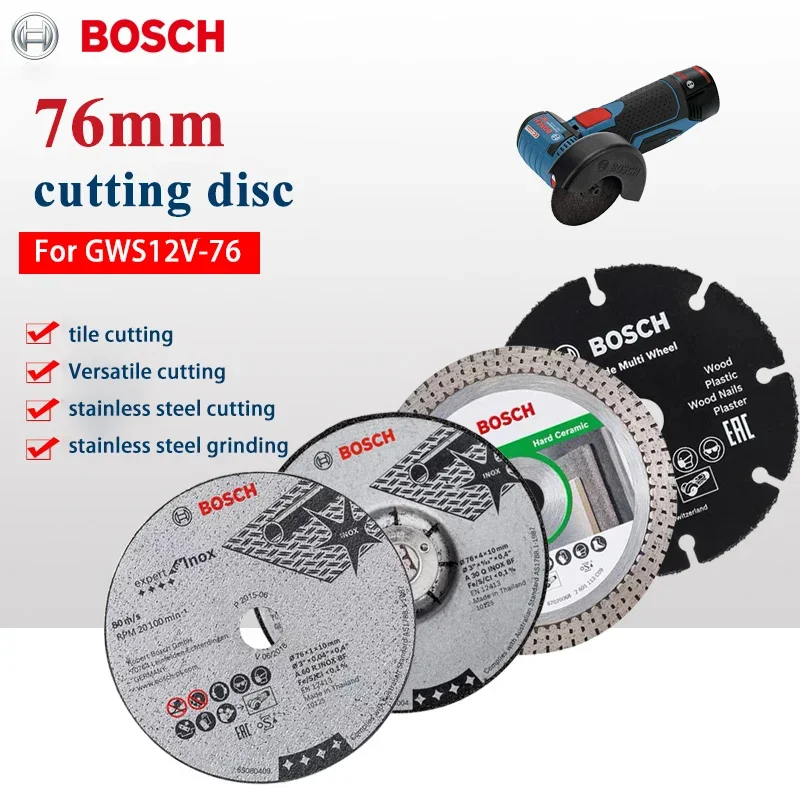 بوش 76 مللي متر زاوية طاحونة القرص الفولاذ المقاوم للصدأ قطع المعادن قرص الطحن النجارة بلاط صلب أسطوانة تقطيع ل GWS12V-76 #2