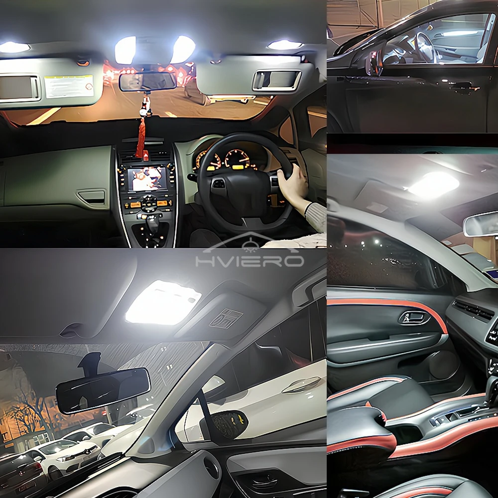 2Pcs White Ceiling Bulb C5W C10W 5050 3SMD 31/36/39/41mm DC12V Car License LED Dome Festoon Door Light Reading Lamps Interior