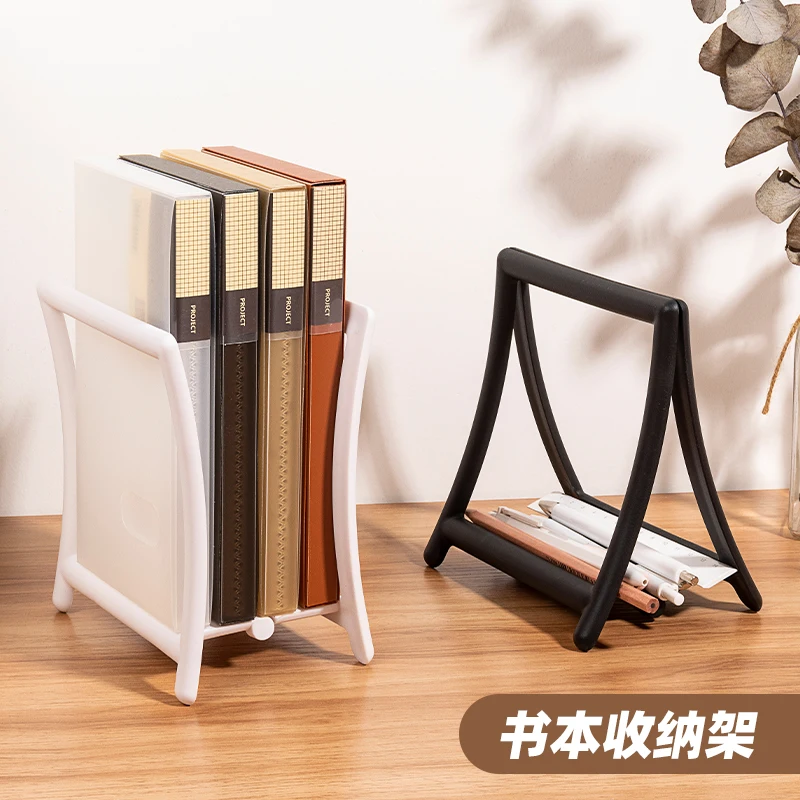 Book Stand Clamp Clip Design Vertical Simple Line Bookend Book End Fixed Books on Desk bookends white bookends decorative unique